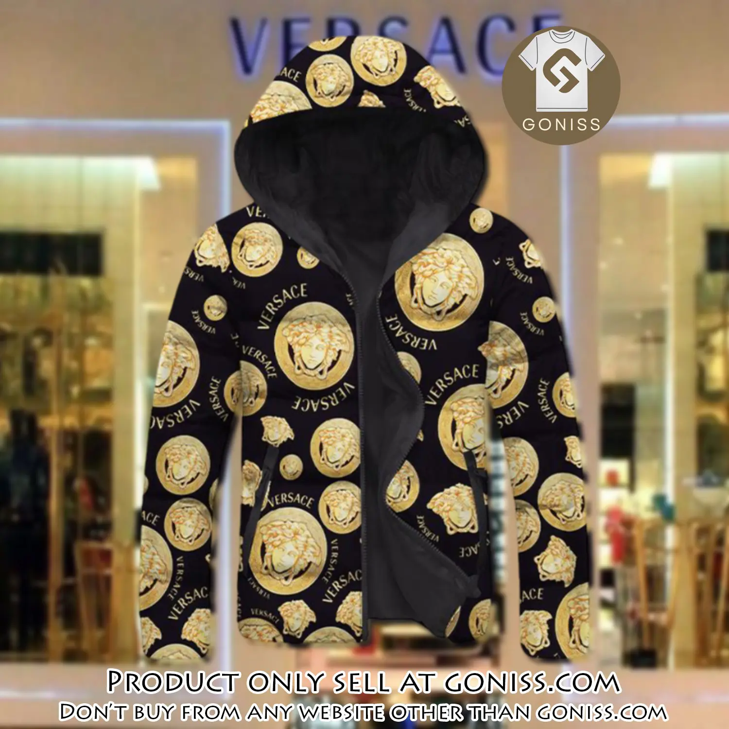 Versace downfilled coat ultralight down jacket outdoor jacket warm outwear dfj1021 gn0815285